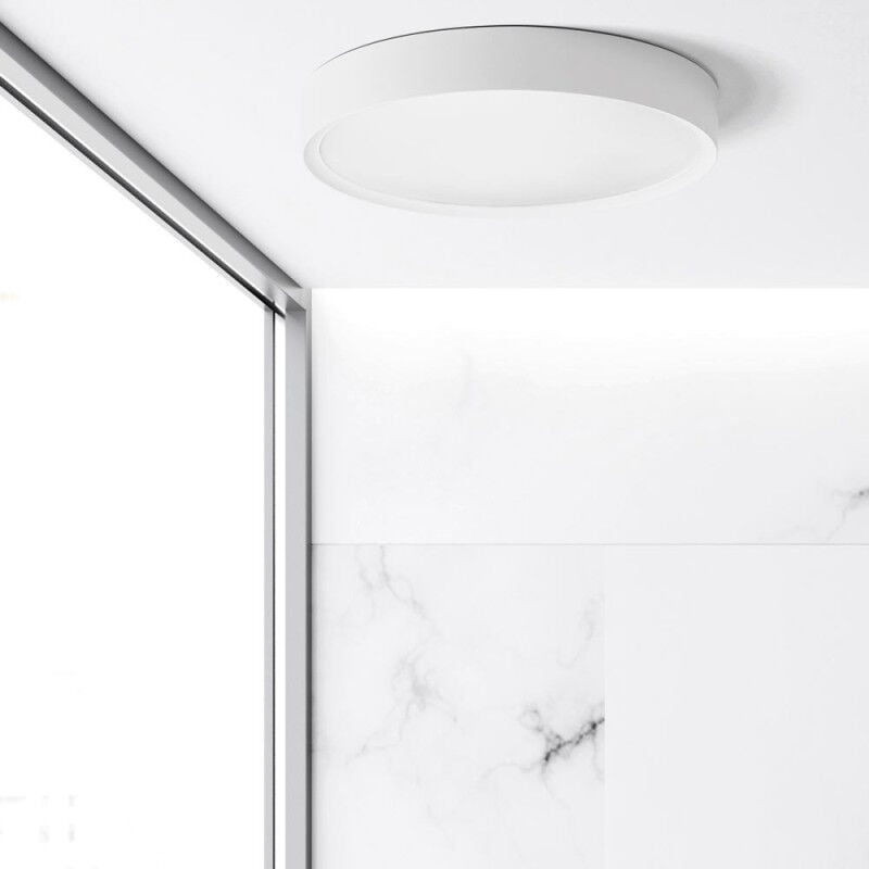 Plafonnier Salle De Bain Lila Blanc Mat Ip44 Cct