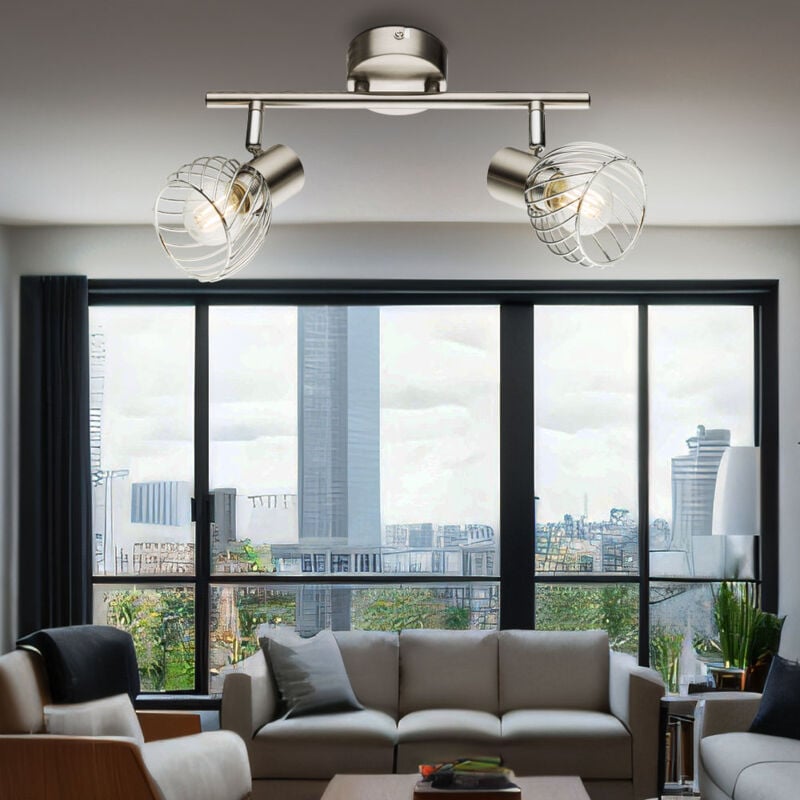 Plafonnier salon cage design éclairage couloir spots spots réglables