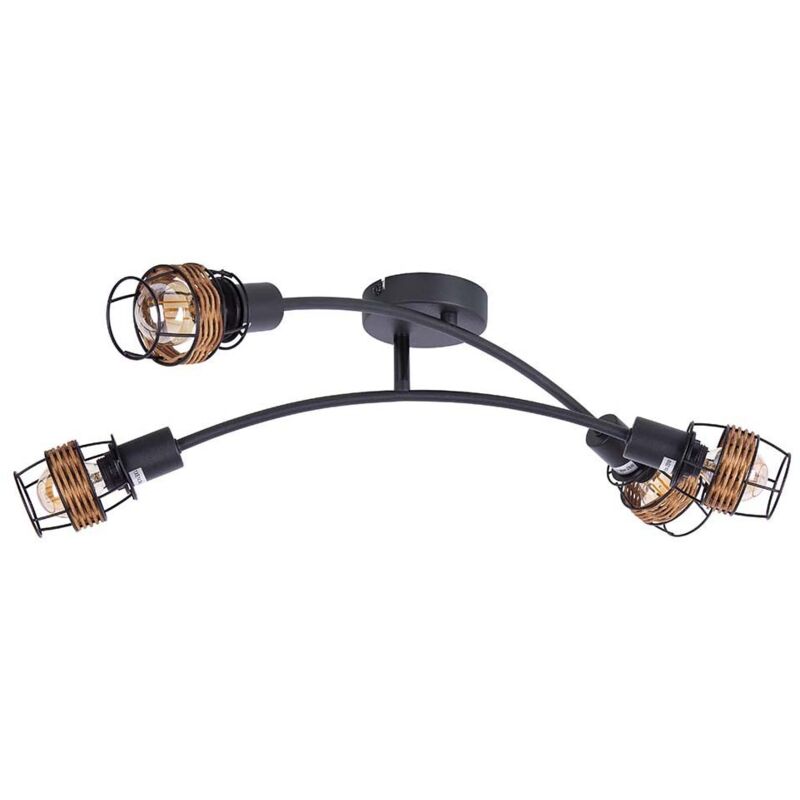 Plafonnier salon lampe chambre lampe 4 flammes noir E14 Plafonnier salon lampe chambre lampe 4 flammes noir E14