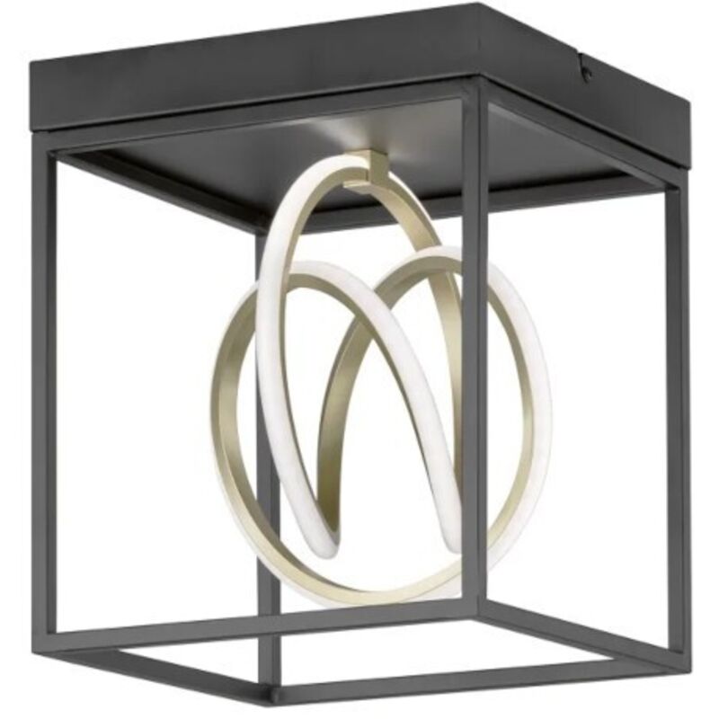 Plafonnier salon led dimmable noir or dimmable 25x25 cm Plafonnier salon led dimmable noir or dimmable 25x25 cm