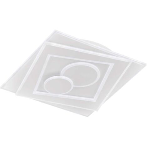 Plafonnier salon lumière LED dimmable lampe télécommandée 50x50 cm