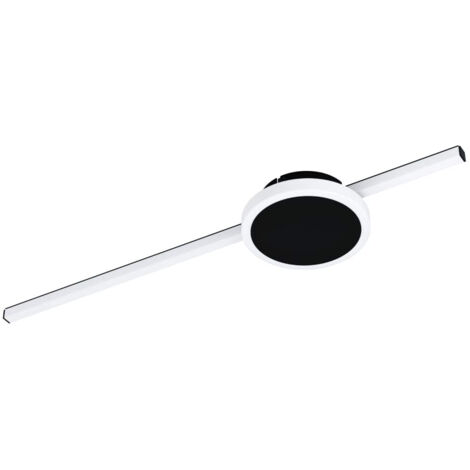 Plafonnier Sarginto Noir Blanc L: 59 B: 14 h: 4.5cm 3000k