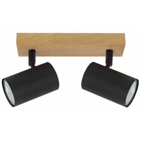 Plafonnier scandinave Quentin 2 spots noirs GU10 15W
