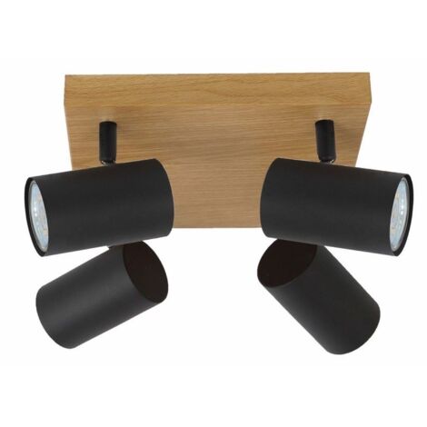 Plafonnier scandinave Reality Quentin 4 spots noir GU10