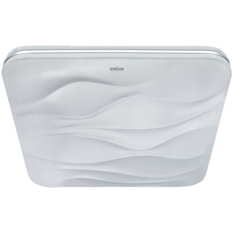 Plafonnier SDB carré blanc 53cm LED 48W 4000K Struhm