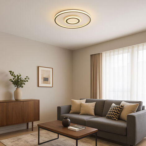 Plafonnier semi-encastré à LED intégré gris mat LED 3000K