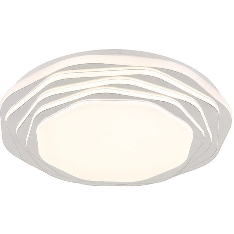 Plafonnier semi-encastré LED intégré 48 cm Blanc mat LED 3000-6000 K
