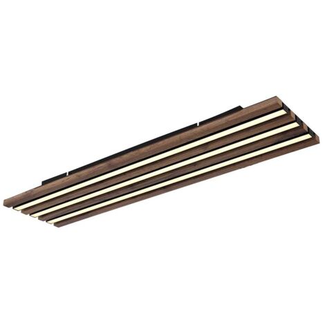 Plafonnier semi-encastré LED intégré 80x20cm Noir mat LED 3000K