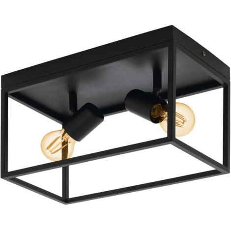 Plafonnier Silentina double - Noir