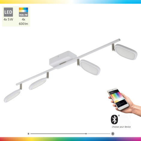 Plafonnier Smart RGB LED DIMMABLE salon spot bar lampe réglable lumière du jour contrôlable par téléphone portable