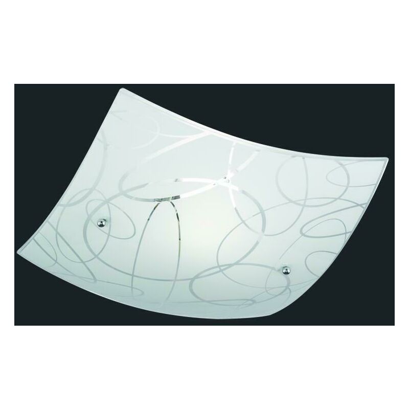 Trio Lighting - Plafonnier spirelli plafonnier large attaque e27 en verre blanc couleur 604400101