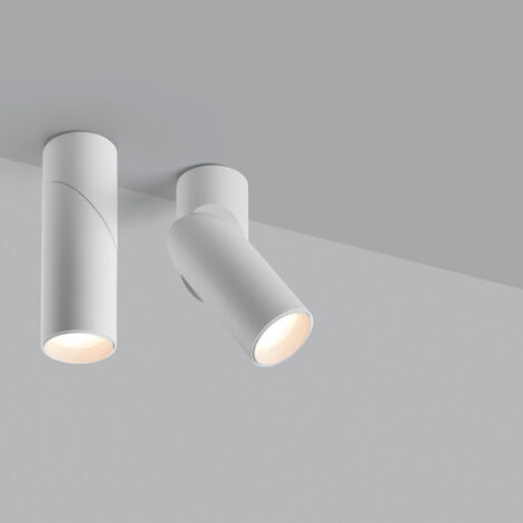 Plafonnier spot articulé blanc IP44 pour salle de bain – Ampoule LED GU10 – Orientable 180° – Design moderne en métal – Millumine