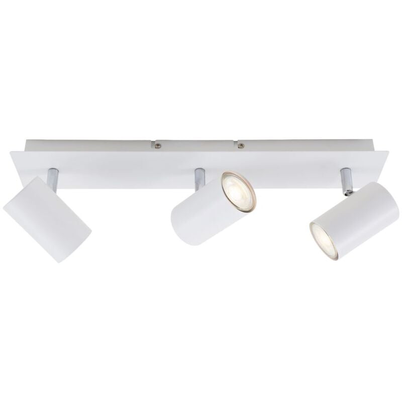 Plafonnier Spot Briloner leuchten run, 40 w, IP20, blanc, métal, incl., 3x GU10, 45 x 8 x 12,3 cm