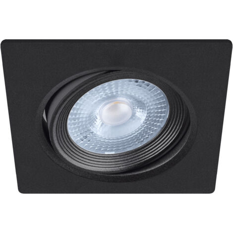 Plafonnier spot carré MONI LED D 5W 4000K noir