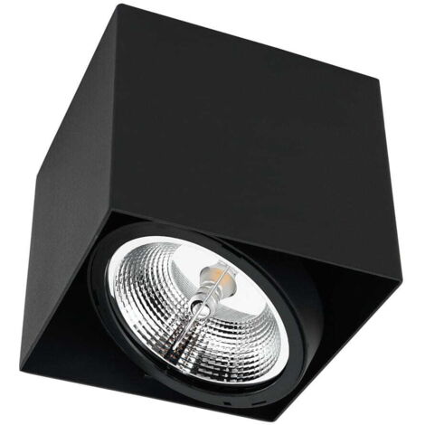 Plafonnier spot carré noir GU10 40W Milagro ML4744