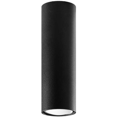 Plafonnier spot LAGOS 20 cm noir métal GU10 Sollux