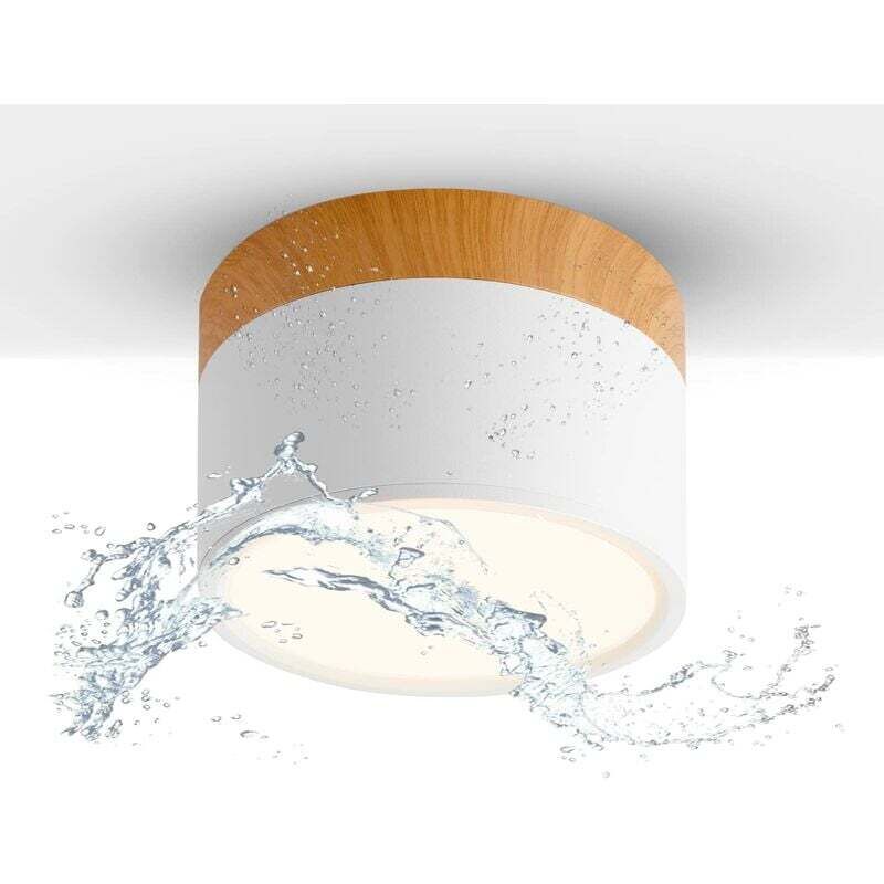 Plafonnier Spot LED 12W IP65 Downlight 3000K 1080LM Spot Plafond Ø11cm Aluminium Plafonnier Salon Blanc Luminaire Spots Blanc Chaud pour Couloir