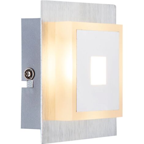 Plafonnier spot LED 5 watts chrome aluminium acrylique QUADRALLA