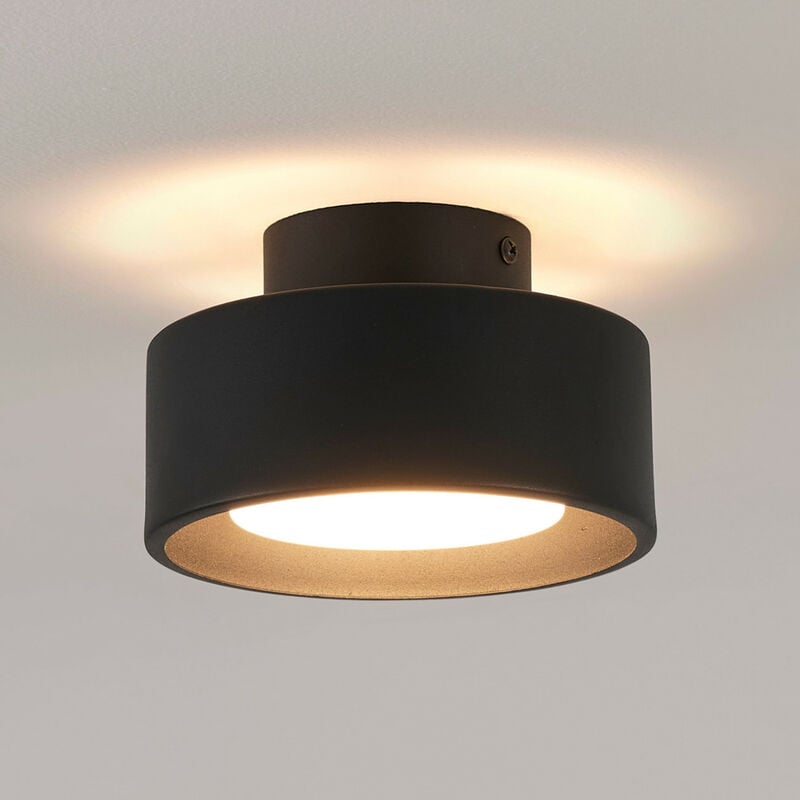 Plafonnier spot noir IP20 15 cm - Prins