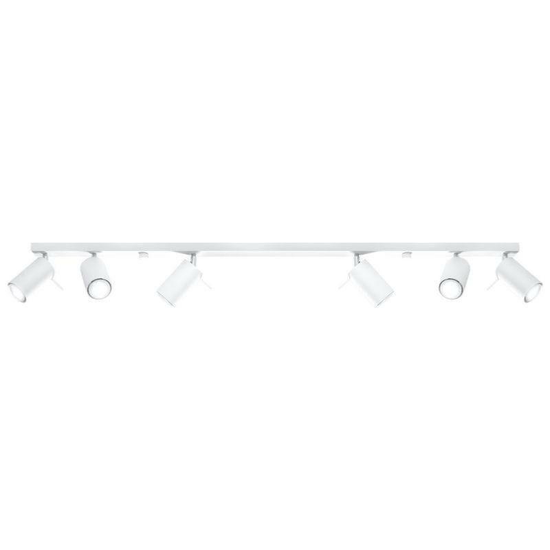Sollux - Plafonnier Spot Orientable Blanc pour 6 Ampoules GU10 - silamp
