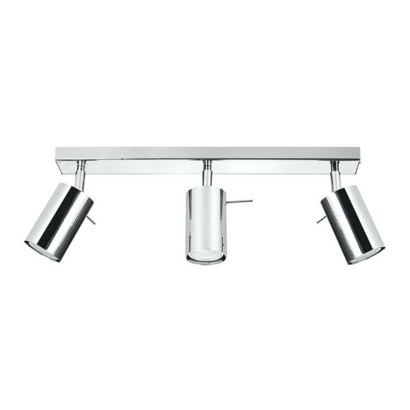 Sollux - Plafonnier Spot Orientable Inox pour 3 Ampoules GU10 - silamp