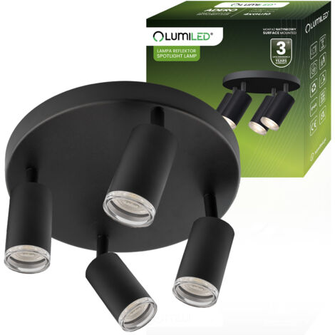 Plafonnier SPOT TUBA, spot LED halogène, 4 x GU10