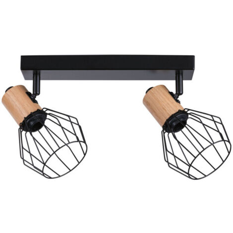 Plafonnier Spotlights Lanka E14 230V Max. 2x20w Noir dimmable
