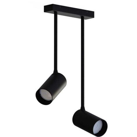 Plafonnier spots 2xGU10 LED Nowodvorski Mono noir acier