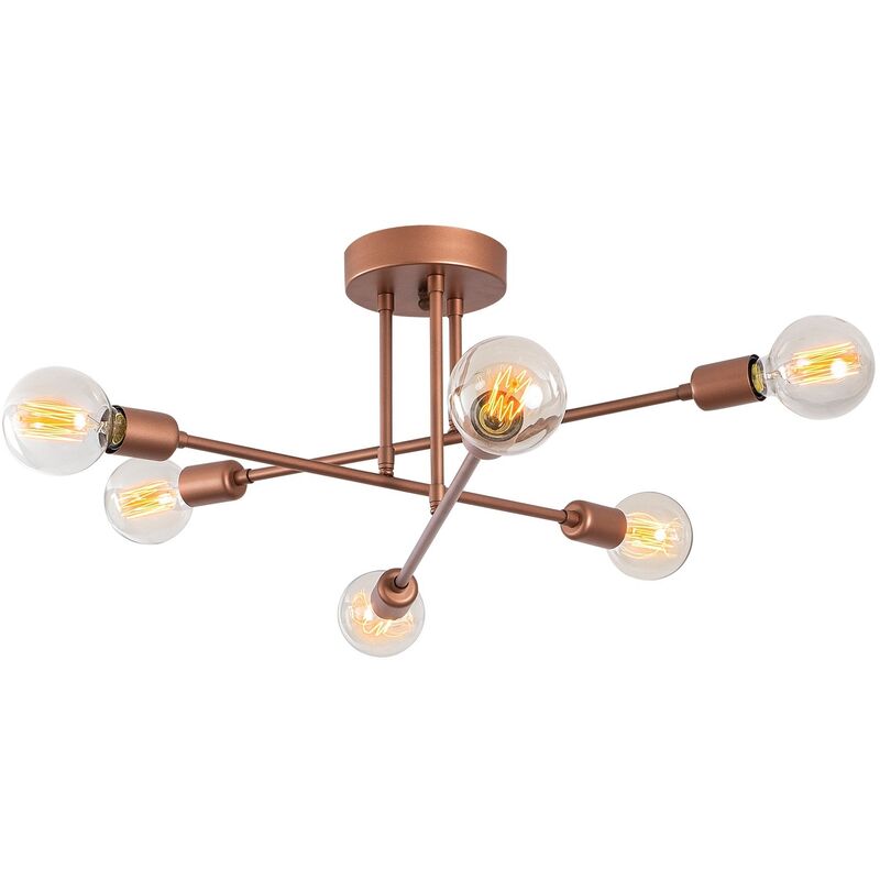 Wellhome - Plafonnier Structure métallique en couleur Cuivre - Cuivre