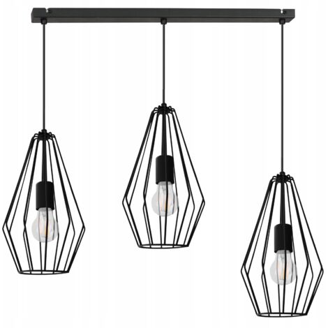 Plafonnier suspendu en fil noir Diamond LOFT