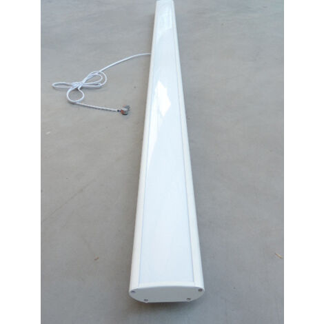 Plafonnier suspendu lineaire ovale LED 60W blanc 4000K 5040lm sur socle 1800x98x34mm 230V IP40 CL9834