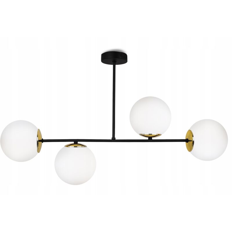 Plafonnier Suspendu Loft Élégant Boules De Verre Blanc