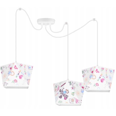 PLAFONNIER SUSPENDU LOFT LUSTRE ABAT-JOUR ARAIGNÉE