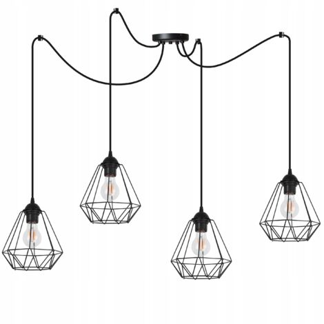 Plafonnier suspendu lustre SPIDER loft E27 LED
