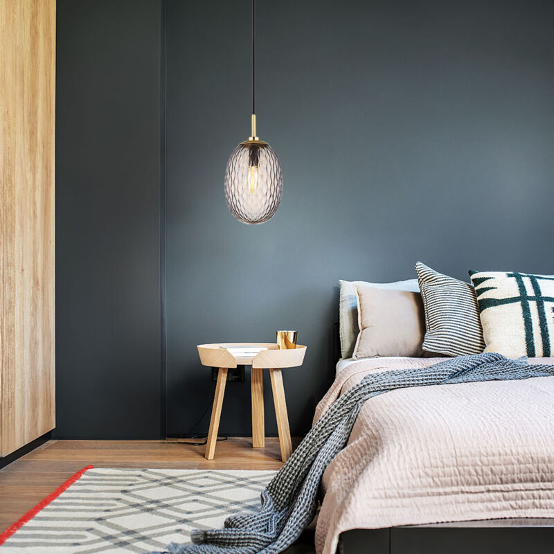 Globo - Plafonnier suspension lampe de salle à manger couleur or fumé