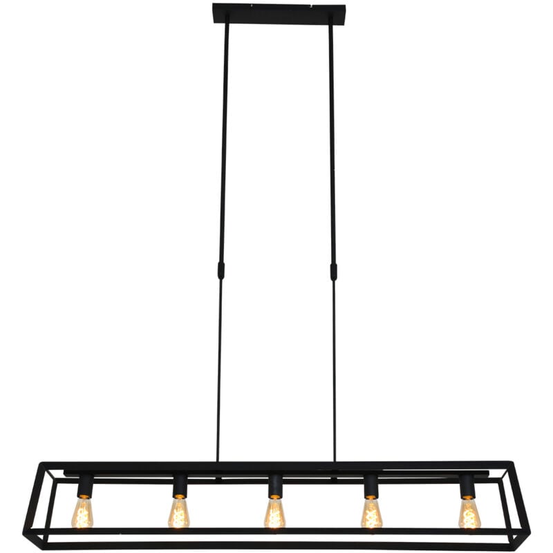 Mexlite - suspension - Buckley - noir - métal - grande lampe de