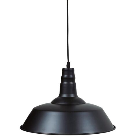 Plafonnier suspension série "Kayes" E27 (40W maximum 230V) IP20 Ø36cm coloris noir