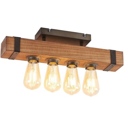Plafonnier 'Sverina' en bois pour salon & salle à manger