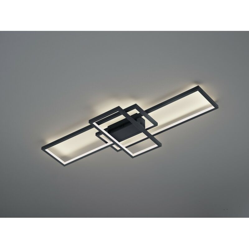 Thiago Plafonnier Led 3 Rectangles L104 cm Anthracite Trio Lighting