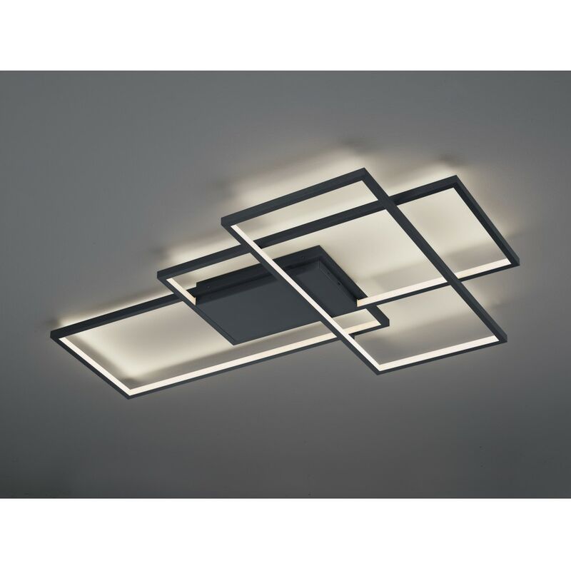 Thiago Plafonnier Led 3 Rectangles L114 cm Anthracite Trio Lighting