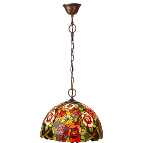 Plafonnier Tiffany avec chaîne diamètre 30cm Série New York
