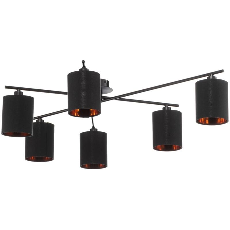 Plafonnier Tissu à intensité variable 'Pellinora' en métal pour salon & salle à manger