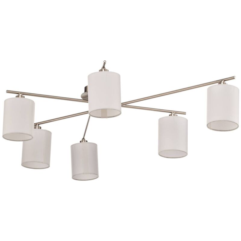 Plafonnier Tissu à intensité variable 'Pellinora' en métal pour salon & salle à manger