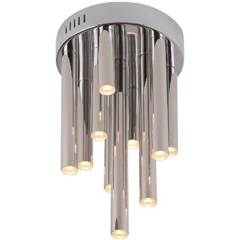 Plafonnier tubulaire LED 10W dimmable chromé Maxlight