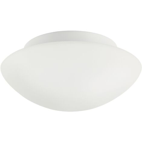 Plafonnier UFO  Verrerie Blanc, H.10.4 - IP44 - E27 /Nordlux Intérieur