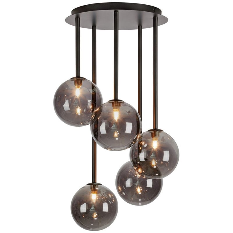 Markslojd - universe Cluster Drop Plafonnier 5 Lumières Noir, Fumée