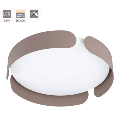 Plafonnier Valcasotto Mokkafarben Weiss h: 7.5 Ø: 37cm 3000k