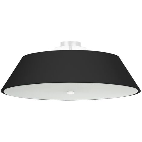 Plafonnier Vega tissu, verre, acier 5xE27 Sollux