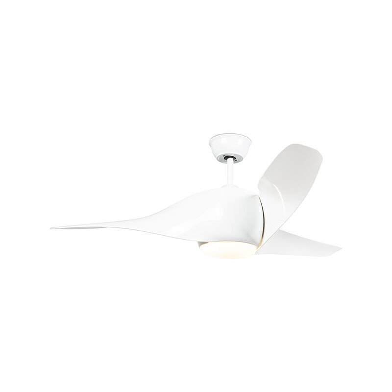  Plafonnier  Ventilateur  Sirocco 50 LED blanc Qazqa Moderne  