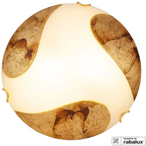 Plafonnier verre 30cm E27 60W blanc Art Gold Rabalux
